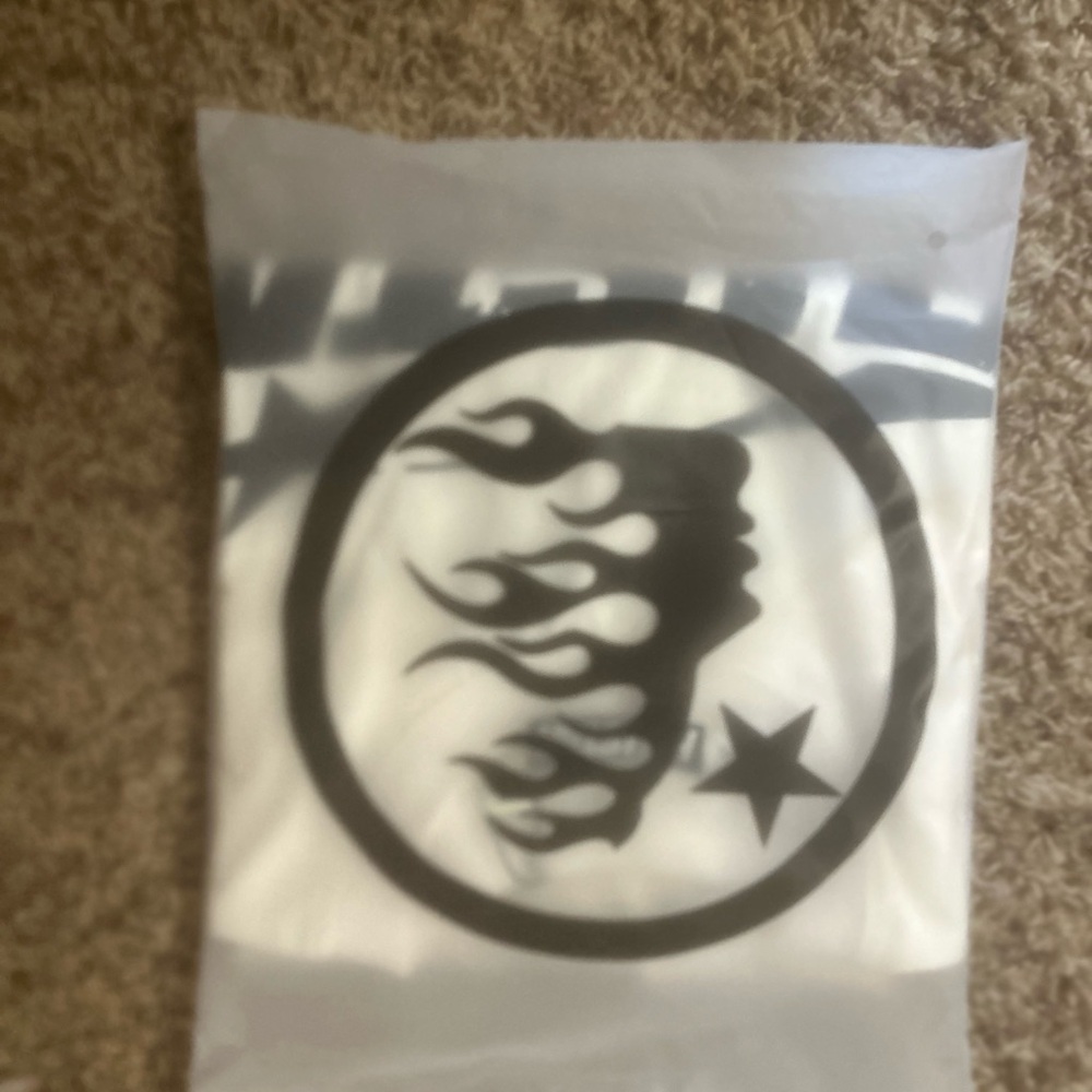 White Graphic Tee with Black Design